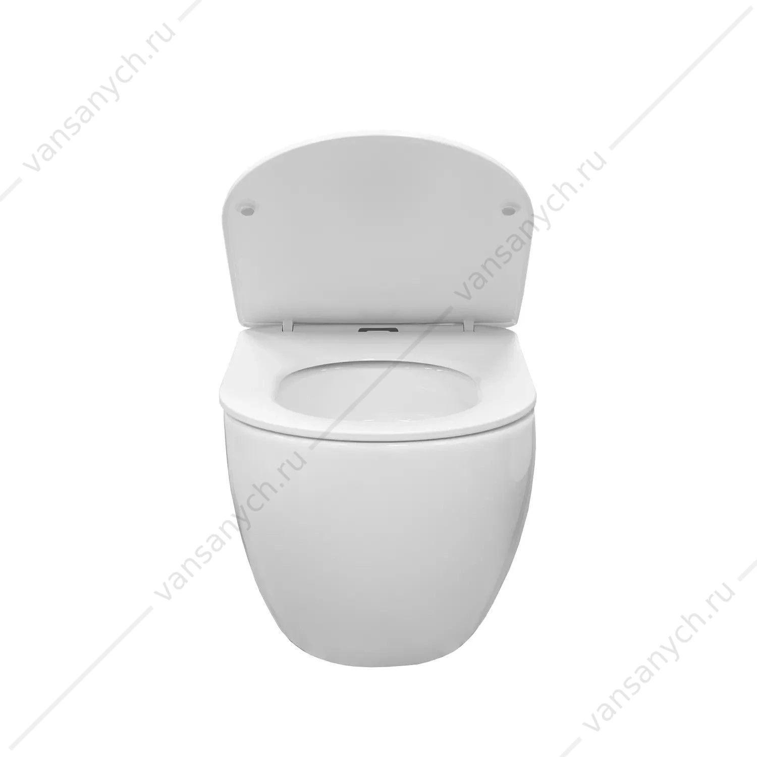 Унитаз безободковый смыв Торнадо с сиденьем микролифт, быстросъем COMFORTY CF40253T белый подвесной