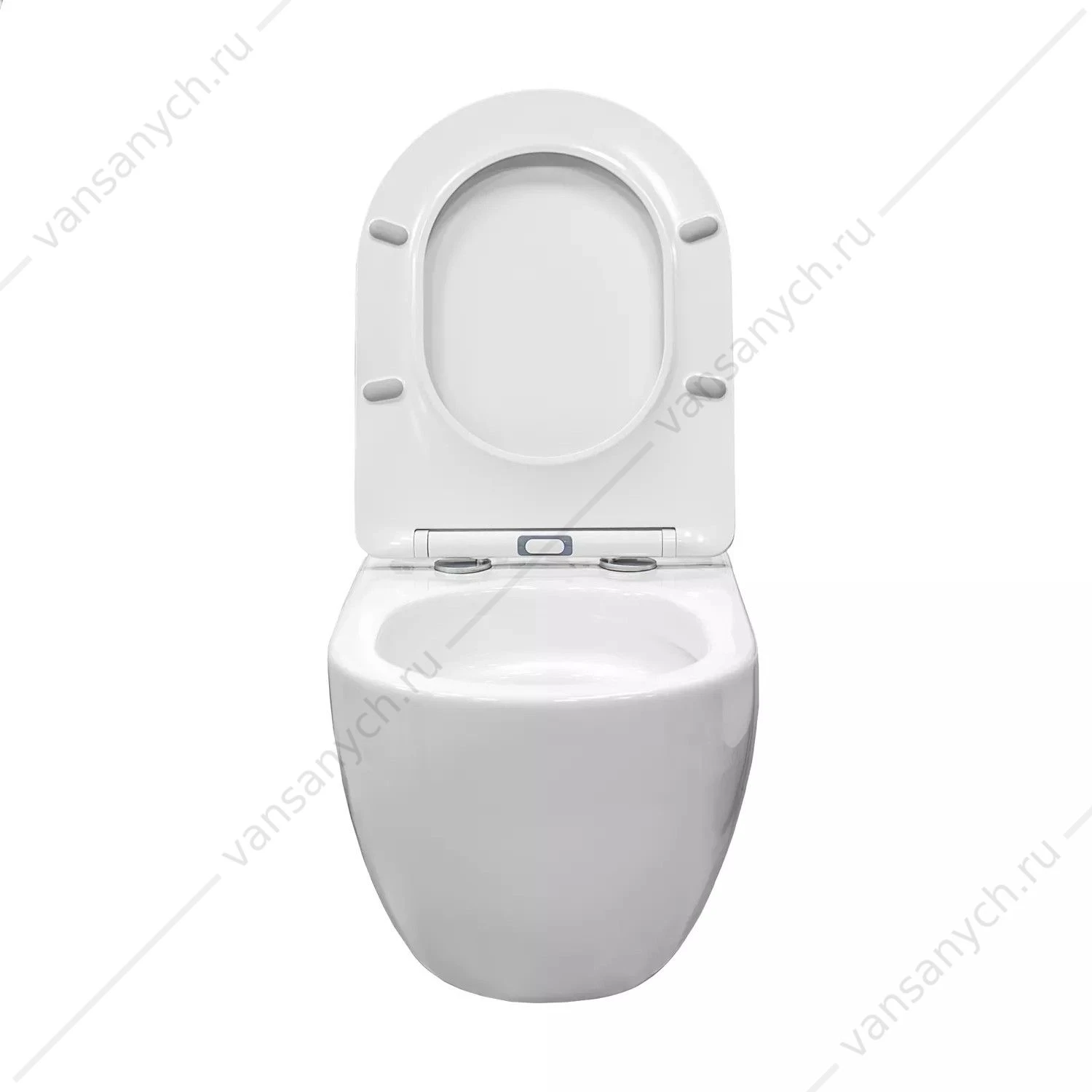 Унитаз безободковый смыв Торнадо с сиденьем микролифт, быстросъем COMFORTY CF40253T белый подвесной