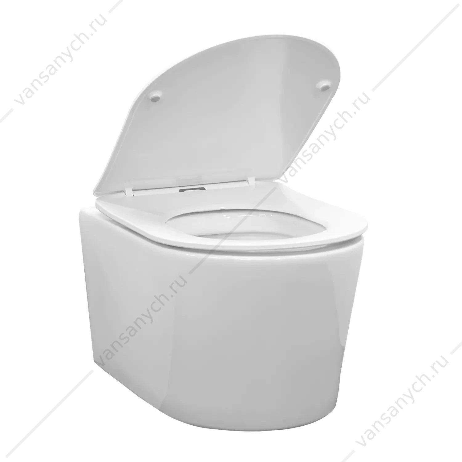 Унитаз безободковый с сиденьем микролифт COMFORTY CF40513R белый подвесной
