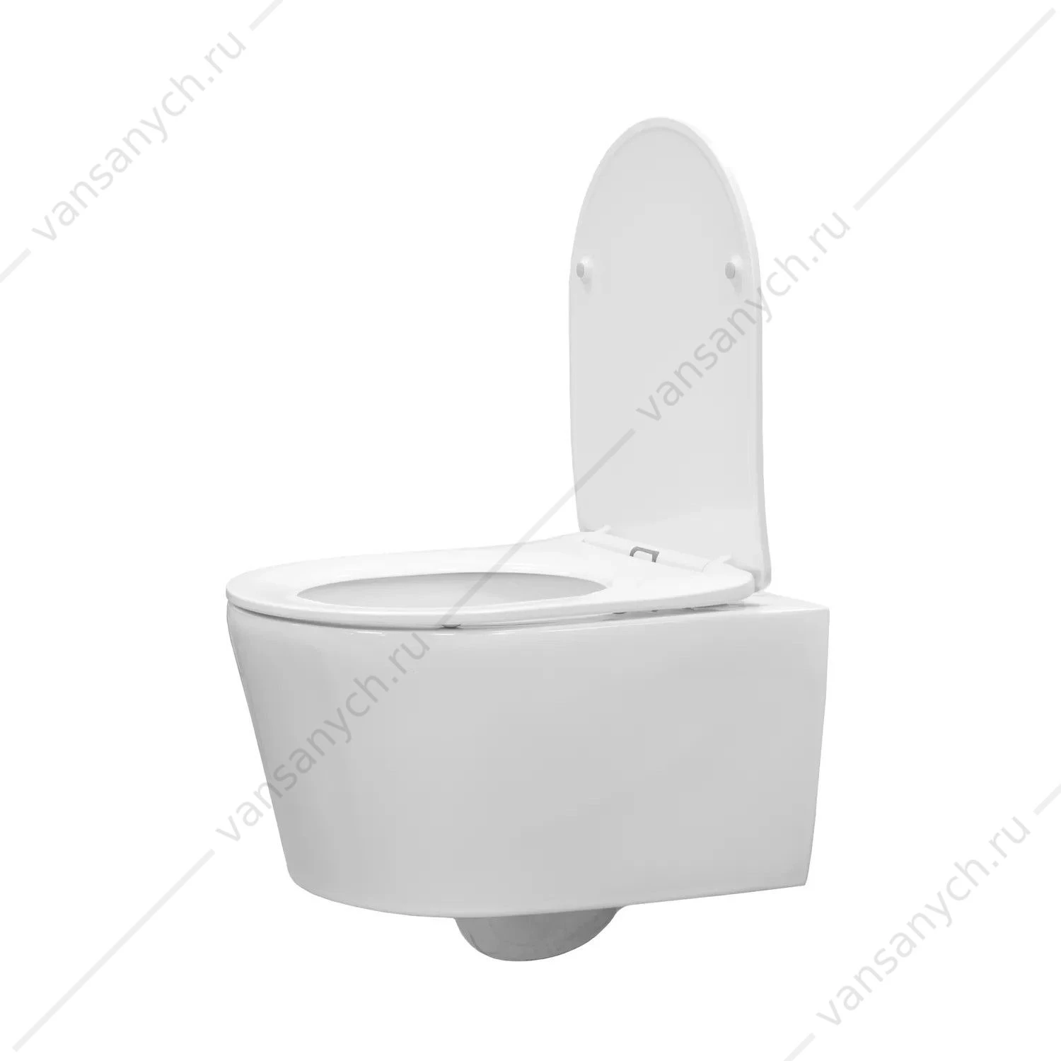 Унитаз безободковый с сиденьем микролифт, быстросъем COMFORTY CF41273WH белый подвесной