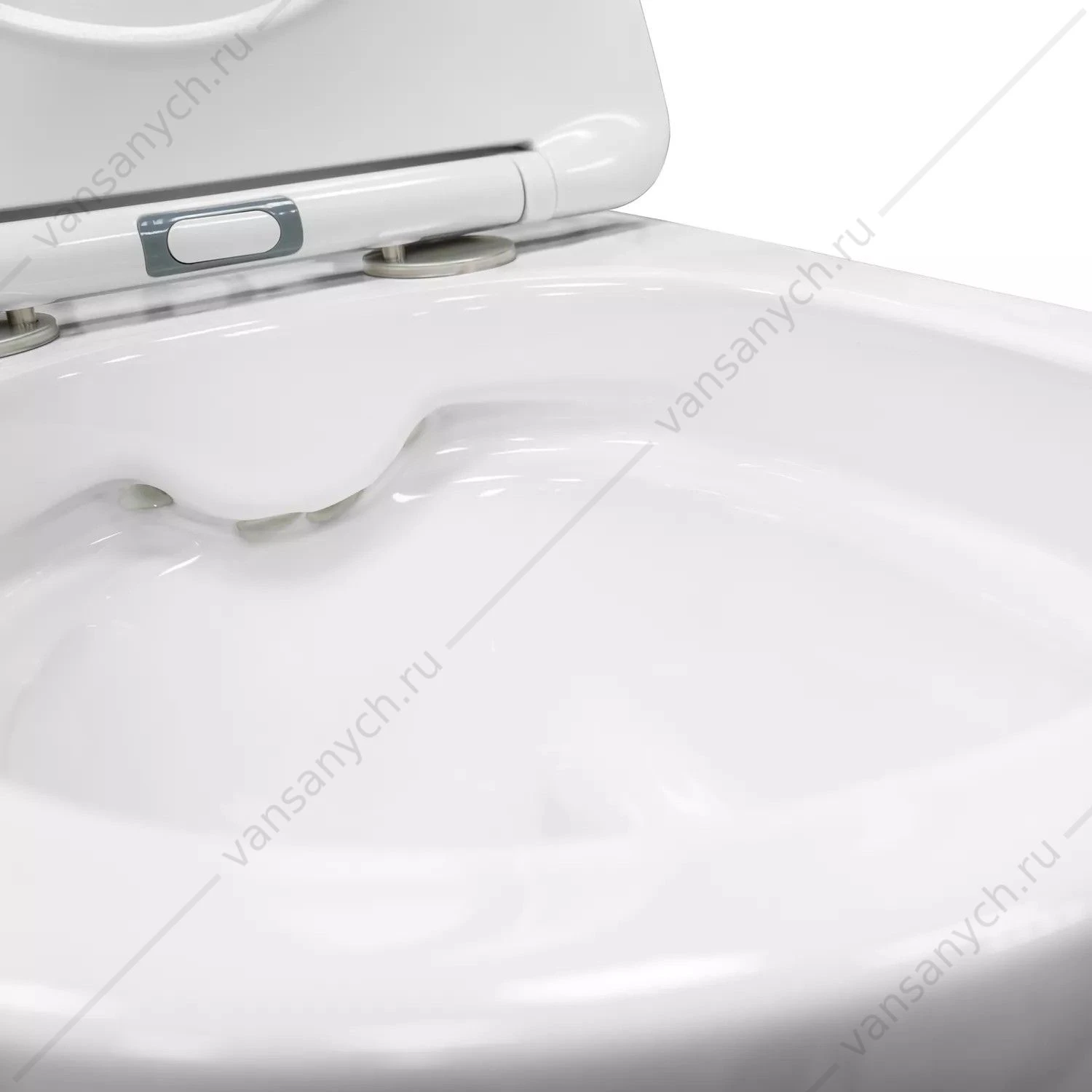 Унитаз безободковый с сиденьем микролифт, быстросъем COMFORTY CF41273WH белый подвесной