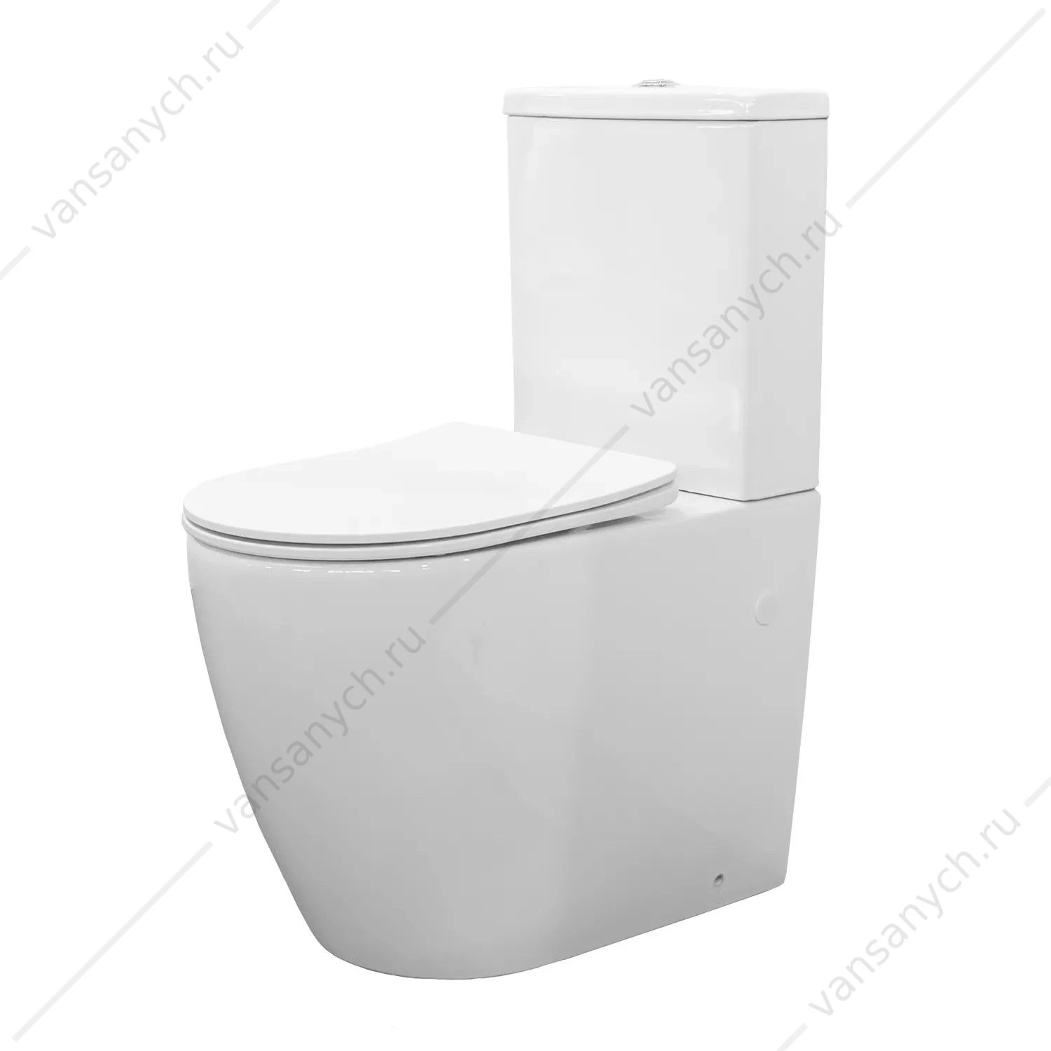 Унитаз-компакт безободковый с сиденьем микролифт Comforty CF41253S