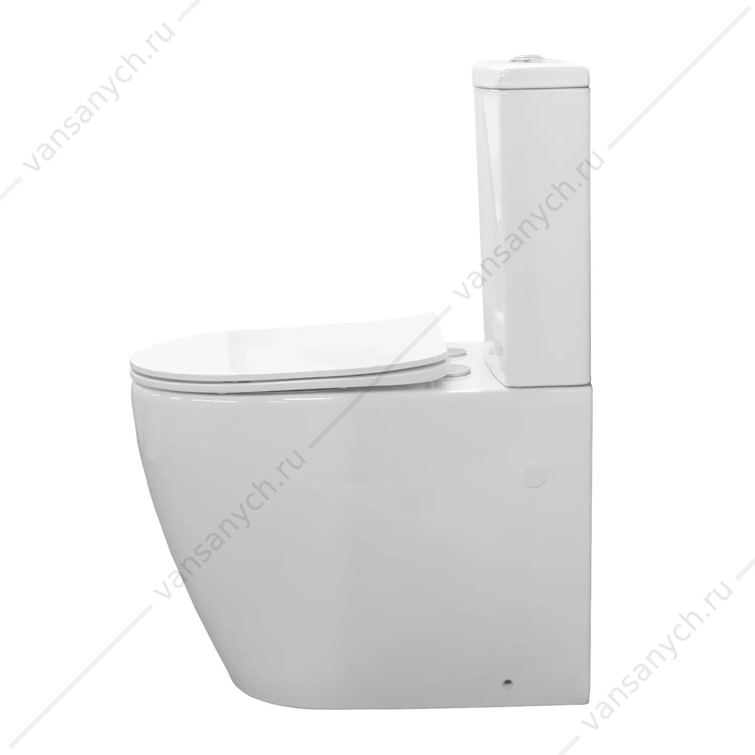 Унитаз-компакт безободковый с сиденьем микролифт Comforty CF41253S