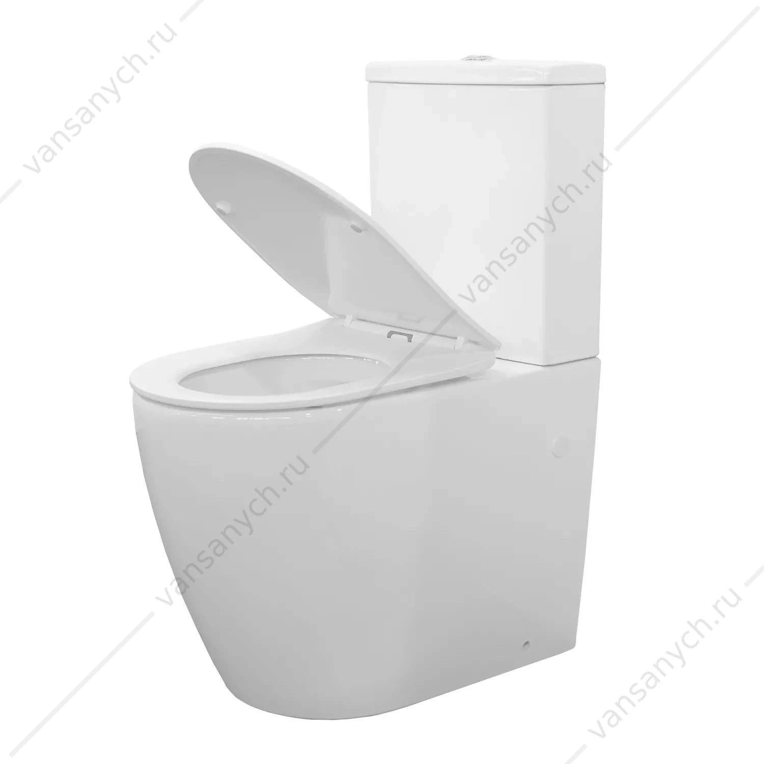 Унитаз-компакт безободковый с сиденьем микролифт Comforty CF41253S