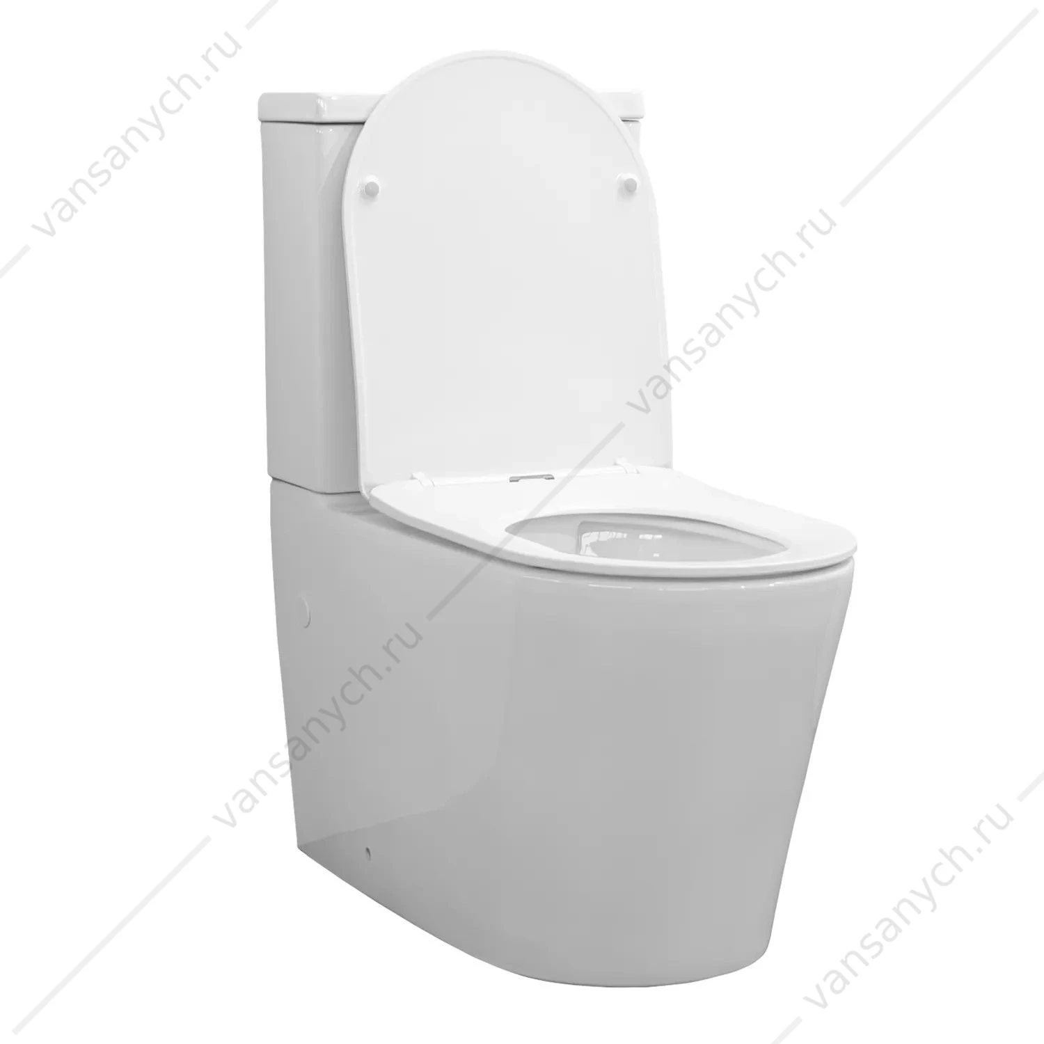 Унитаз-компакт безободковый с сиденьем микролифт Comforty CF41253S
