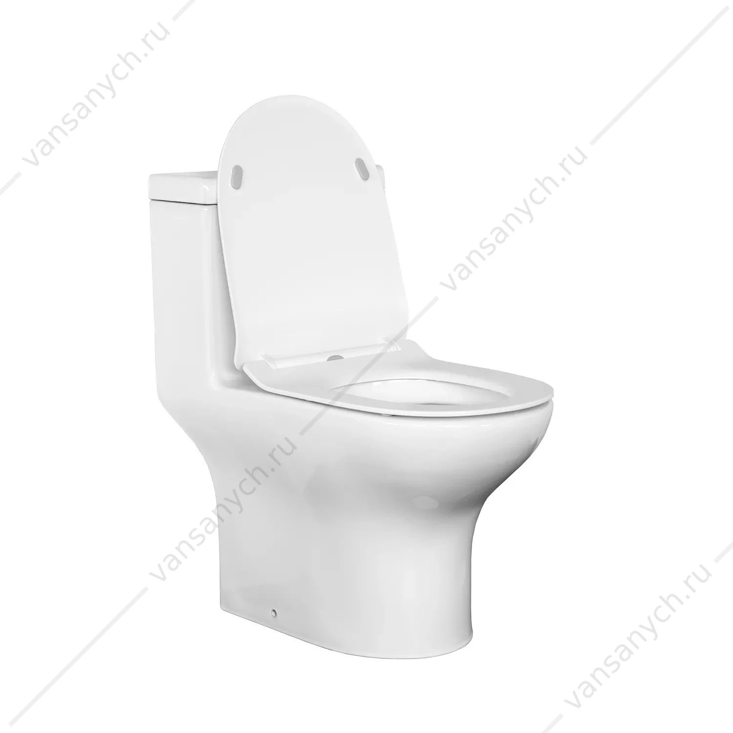 Унитаз моноблок безободковый с сиденьем микролифт Comforty CF41083OP