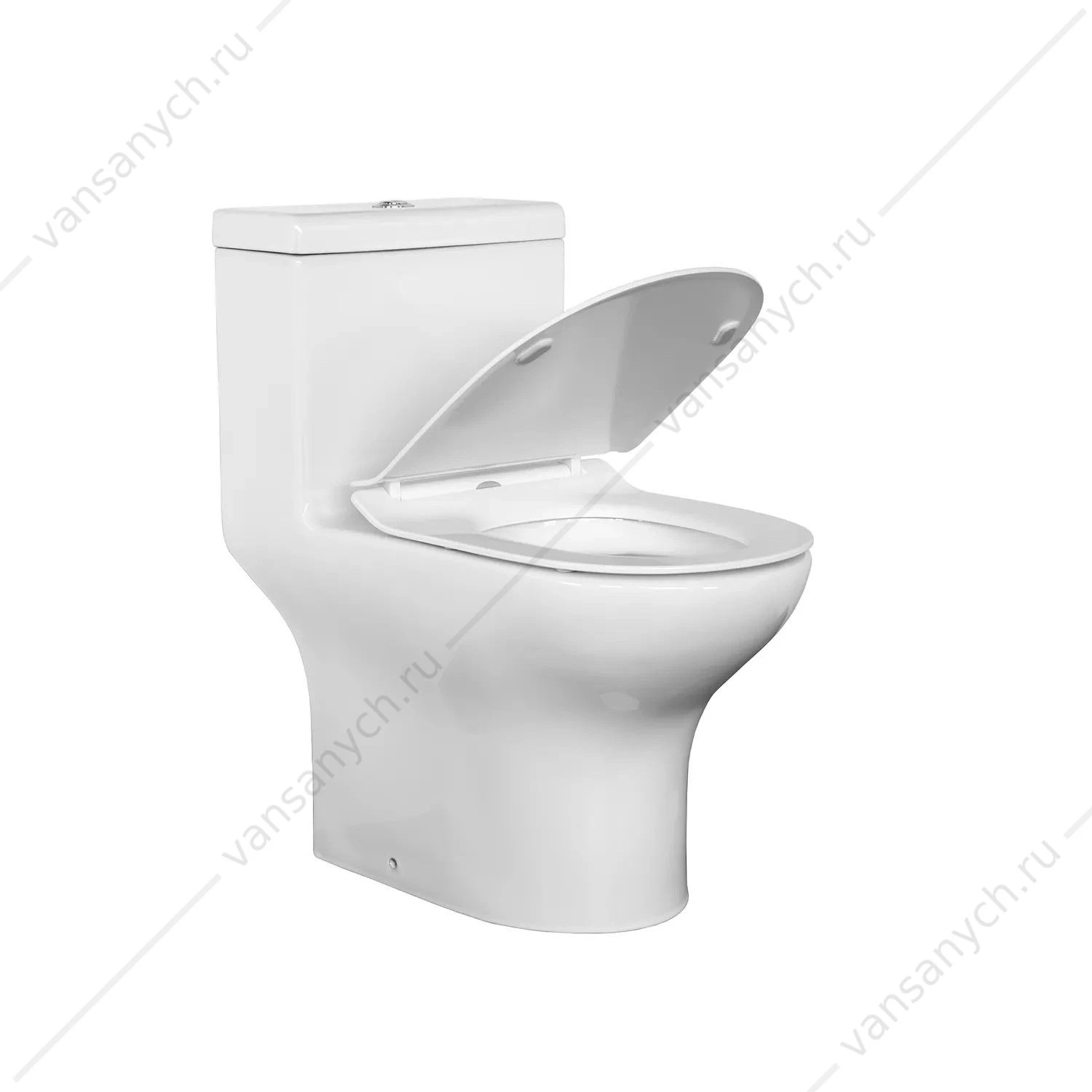 Унитаз моноблок безободковый с сиденьем микролифт Comforty CF41083OP