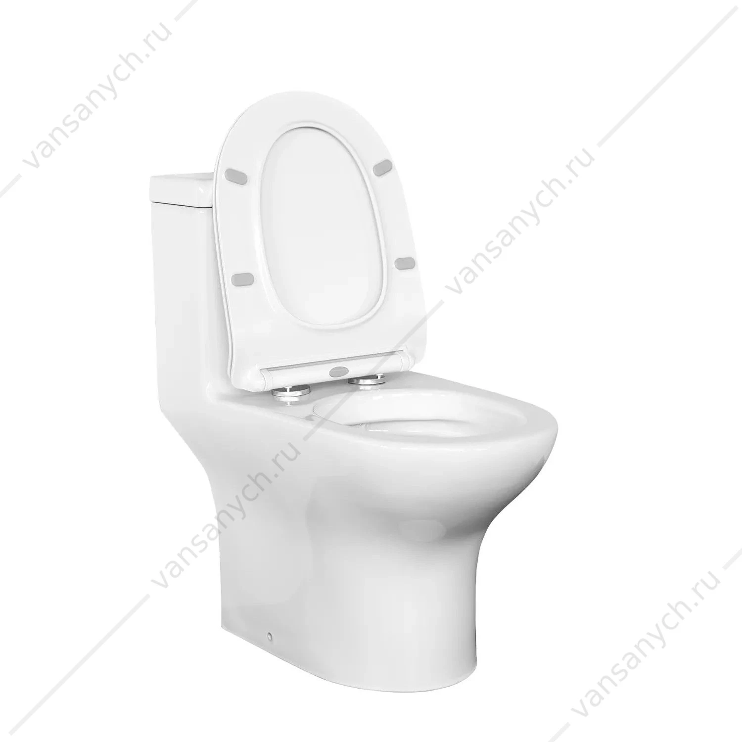 Унитаз моноблок безободковый с сиденьем микролифт Comforty CF41083OP