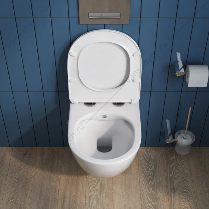 Унитаз с функцией биде и смесителем, безободковый, с сиденьем  BELBAGNO UNO BB3105CHR-BS/SC