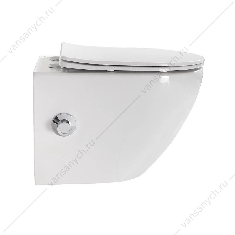 Унитаз с функцией биде и смесителем, безободковый, с сиденьем  BELBAGNO UNO BB3105CHR-BS/SC