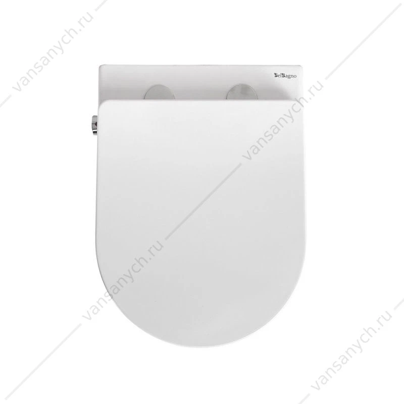 Унитаз с функцией биде и смесителем, безободковый, с сиденьем  BELBAGNO UNO BB3105CHR-BS/SC