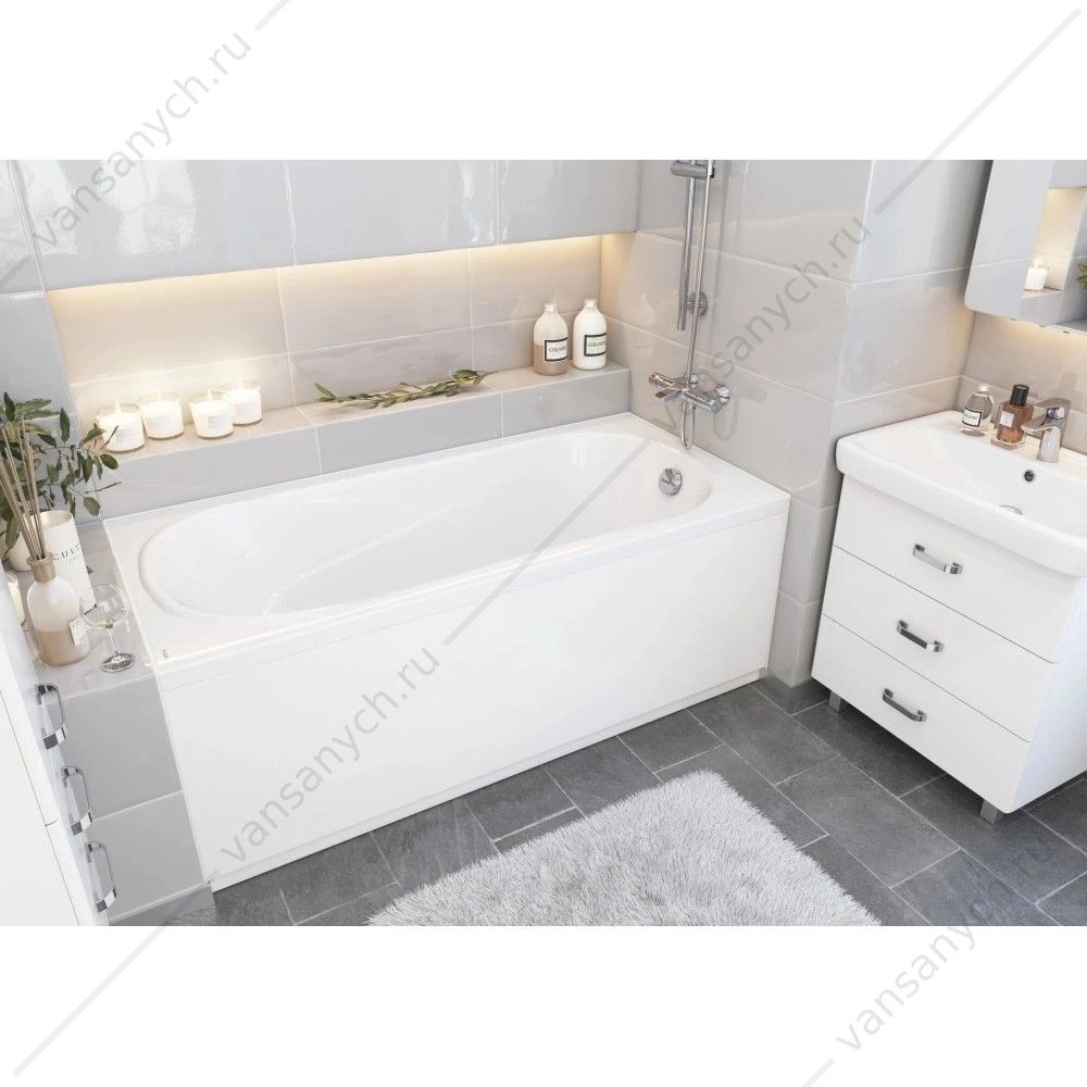 Ванна 170х80 акриловая Santek Касабланка XL белая 1WH302441