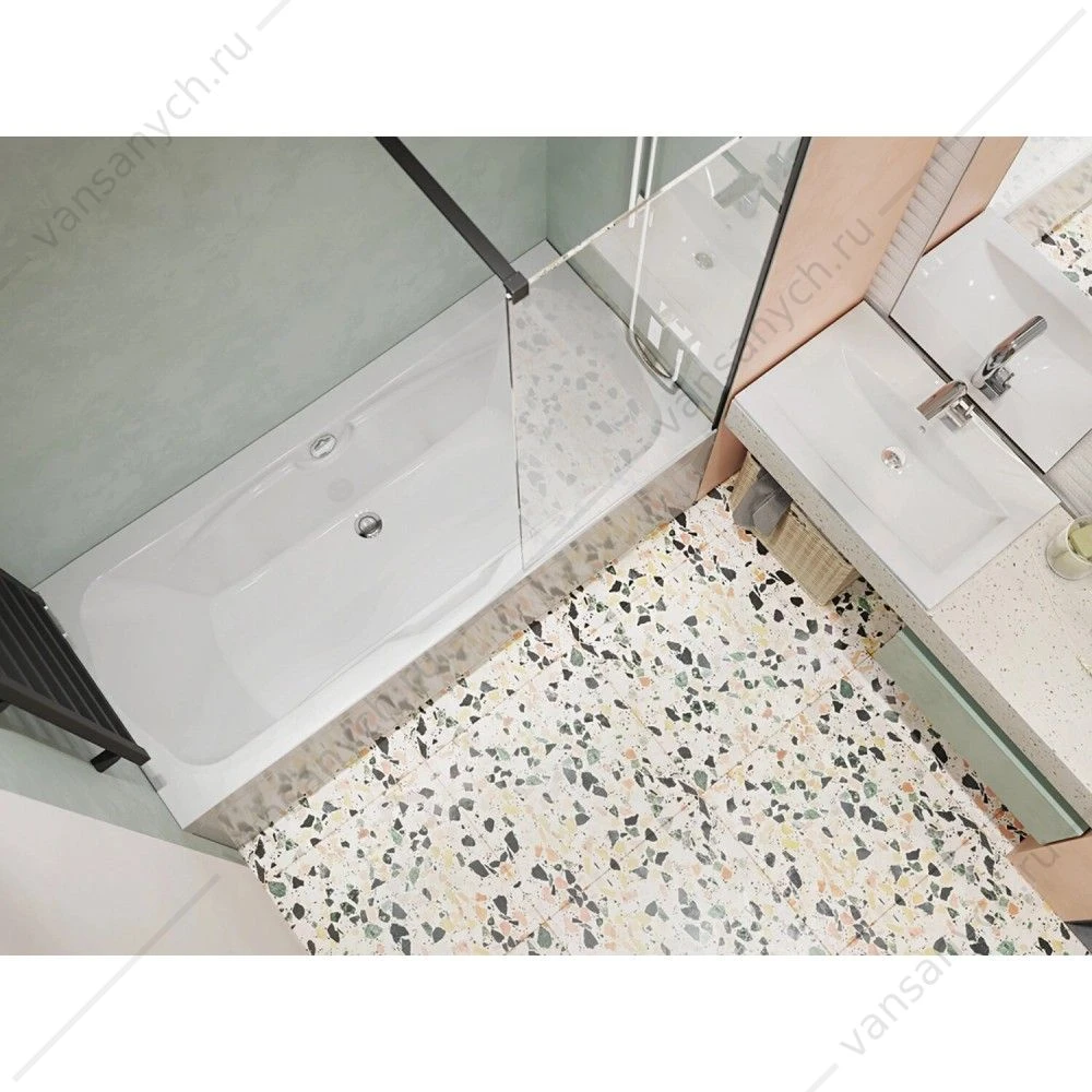 Ванна 180x80 акриловая Santek Корсика слив по центру 1WH111981
