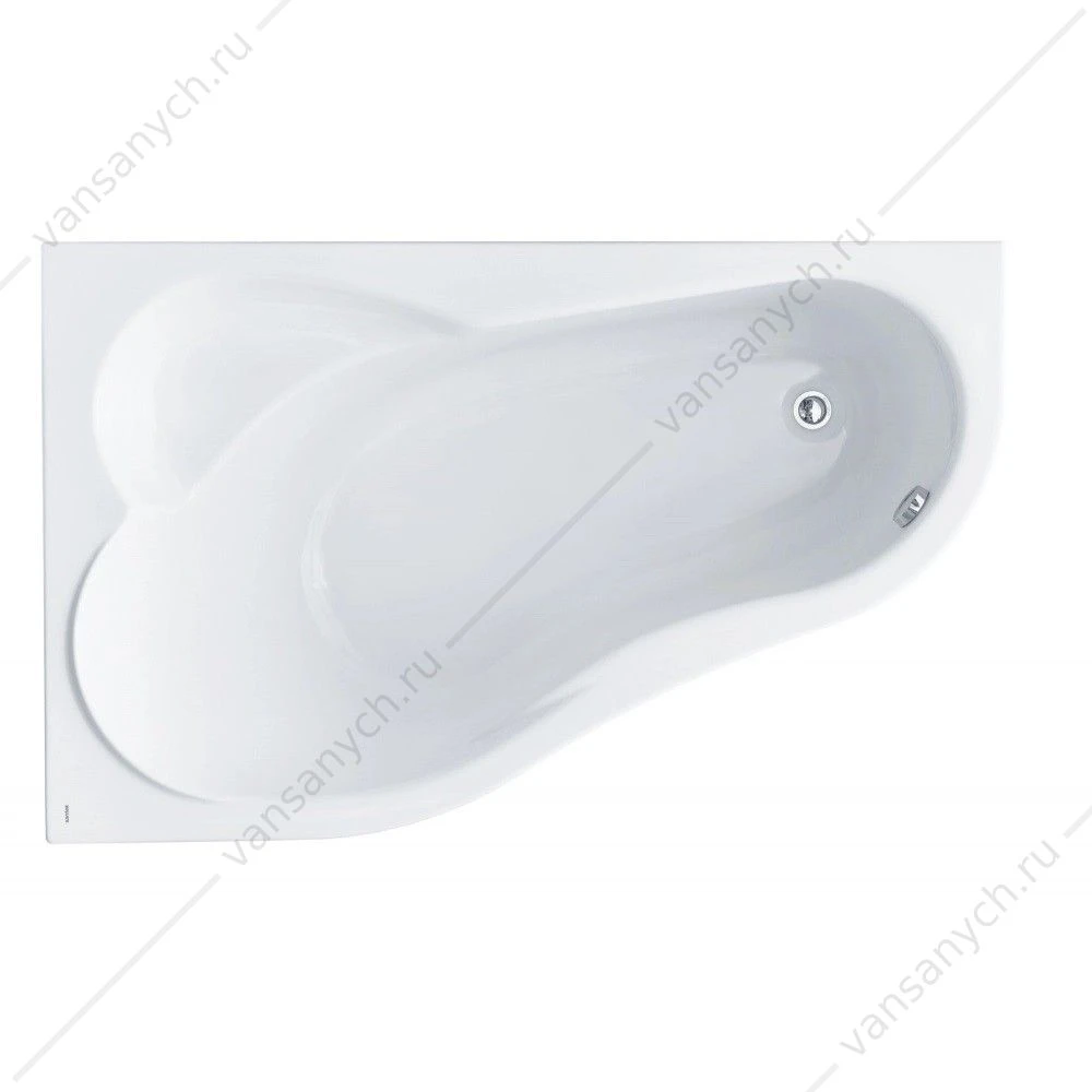 Ванна 160х100 L(левая) акриловая Santek Ибица XL 1WH112036 асимметричная