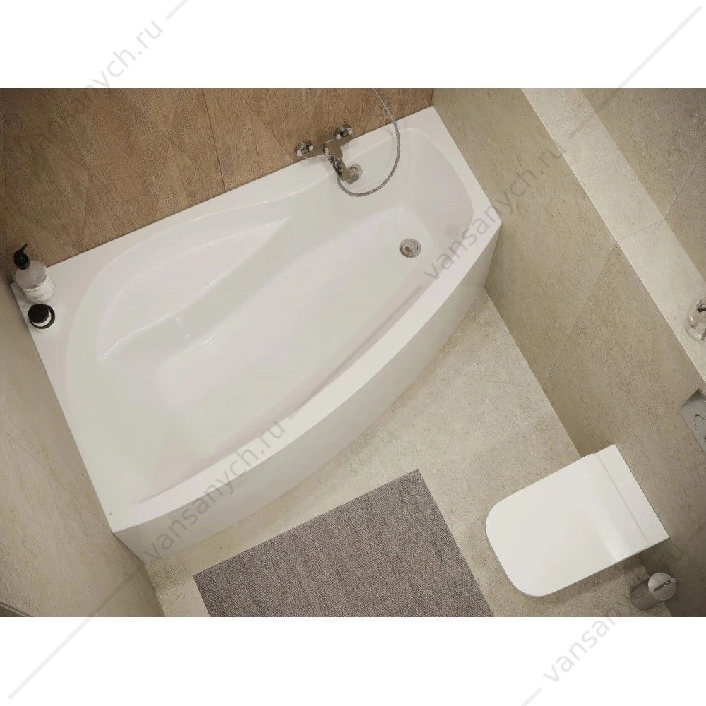 Ванна 160х95 R(правая) акриловая Santek Майорка XL 1WH111990 асимметричная