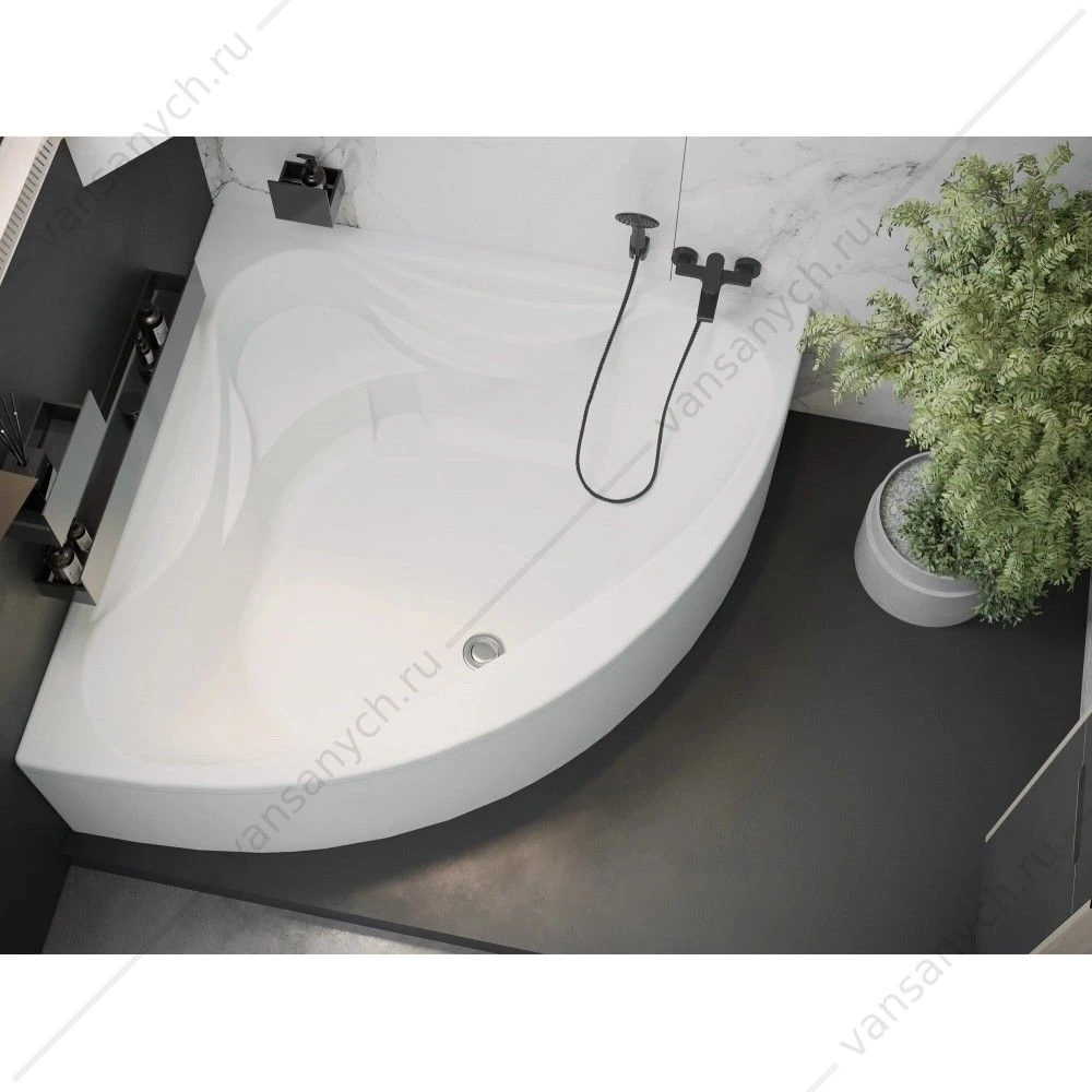 Ванна 150х150 угловая акриловая Santek Сан-Паулу 1WH302399 симметричная