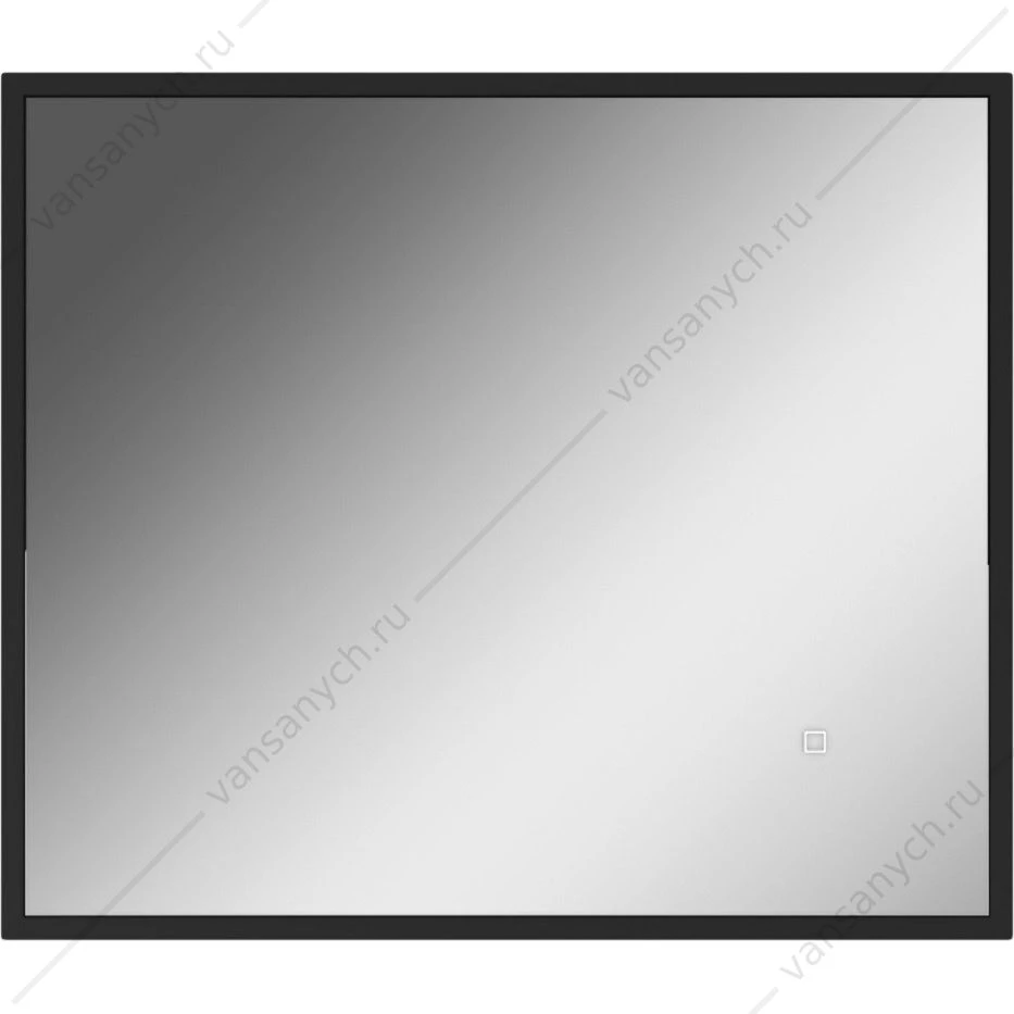 Зеркало 70х60 с подсветкой Graffo графит мат. Домино DGr2108Z