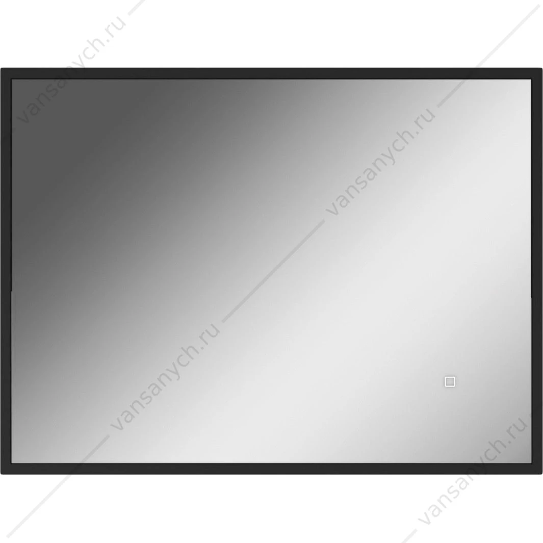 Зеркало 80х60 с подсветкой Graffo графит мат. Домино DGr2109Z