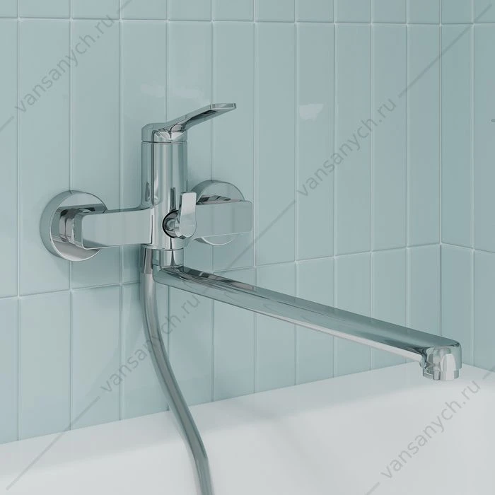 Смеситель для ванны с длинным изливом, глянцевый хром, Parker, IDDIS, PARSB02i10WA
