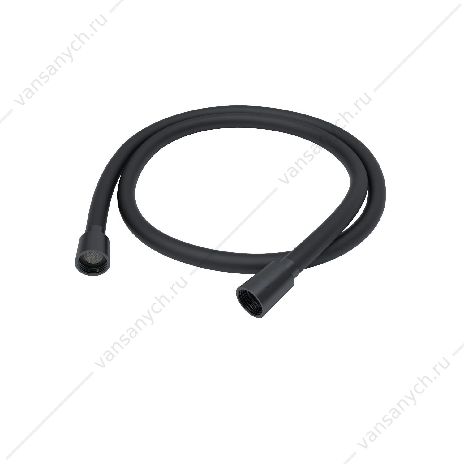 Шланг для душа, черный матовый, силиконовый, 1,2м, Optima Home, IDDIS, OPH12BLi19
