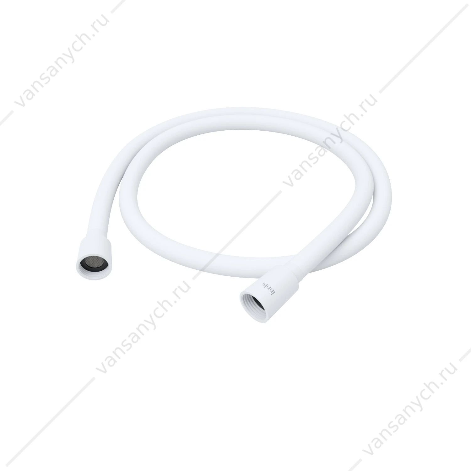 Шланг для душа, белый матовый, силиконовый, 1,2м, Optima Home, IDDIS, OPH12WLi19