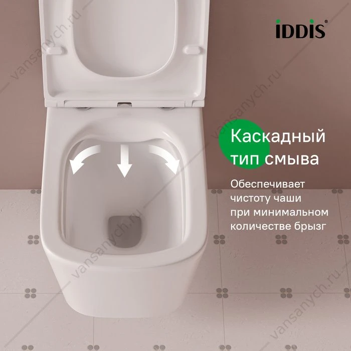 Унитаз безободковый подвесной, Bild, IDDIS, BILRNSEi25