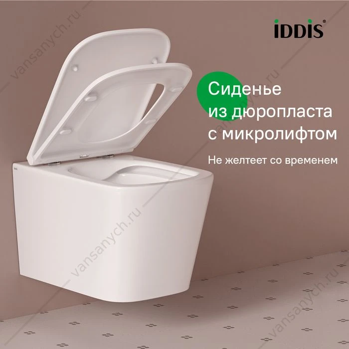 Унитаз безободковый подвесной, Bild, IDDIS, BILRNSEi25