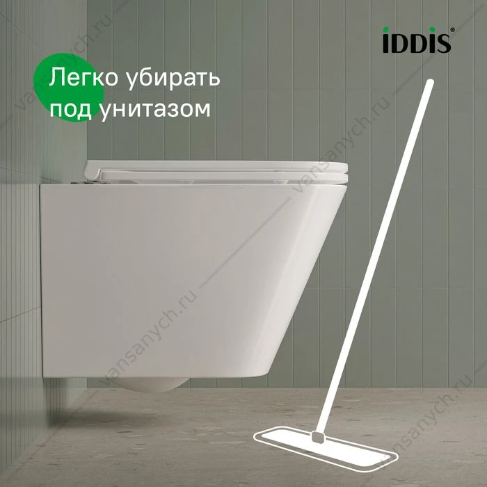 Унитаз безободковый подвесной смыв Торнадо, Bild Q, IDDIS, BIQRNSEi25