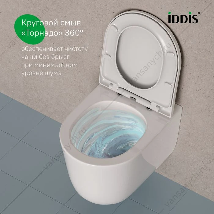 Унитаз безободковый подвесной, Slide, IDDIS, SLIRDSEi25