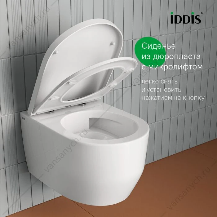 Унитаз безободковый подвесной, Aiger, IDDIS, AIGRDSEi25