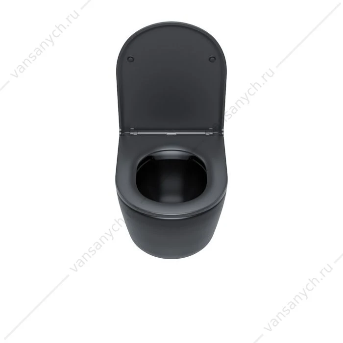 Унитаз безободковый подвесной, чёрный, Blanco, IDDIS, BLAR3BMi25