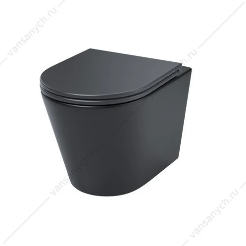 Унитаз безободковый подвесной, чёрный, Calipso, IDDIS, CALR3BMi25