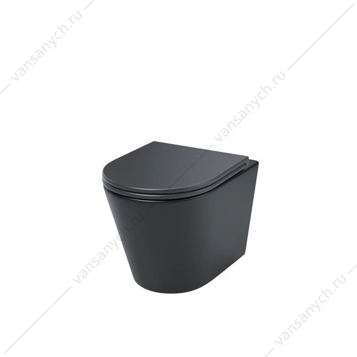 Унитаз безободковый подвесной, чёрный, Calipso, IDDIS, CALR3BMi25
