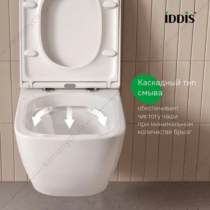 Унитаз безободковый подвесной,  Torr, IDDIS, TORRDSEi25