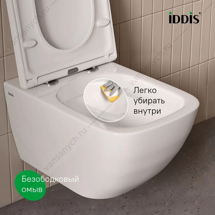 Унитаз безободковый подвесной,  Torr, IDDIS, TORRDSEi25