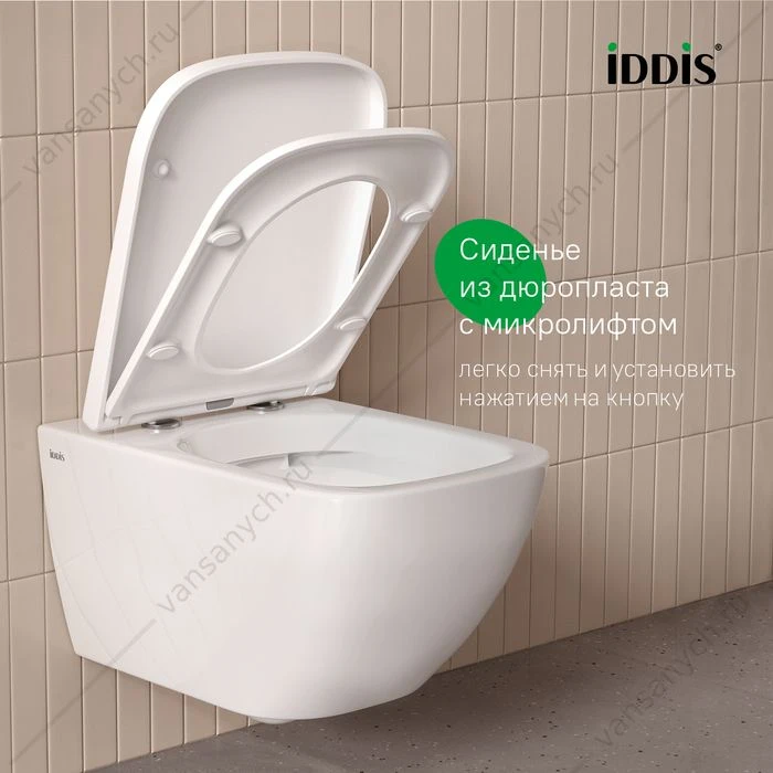 Унитаз безободковый подвесной,  Torr, IDDIS, TORRDSEi25