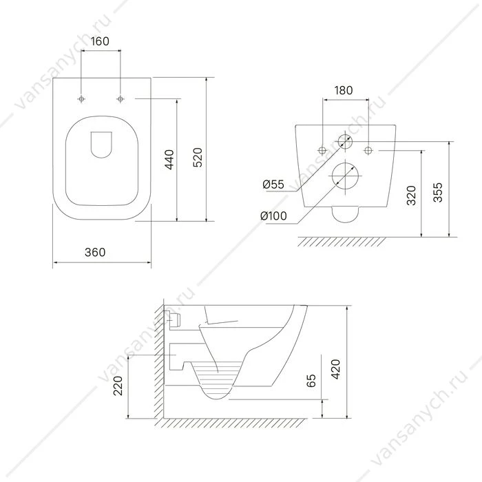 Унитаз безободковый подвесной,  Torr, IDDIS, TORRDSEi25