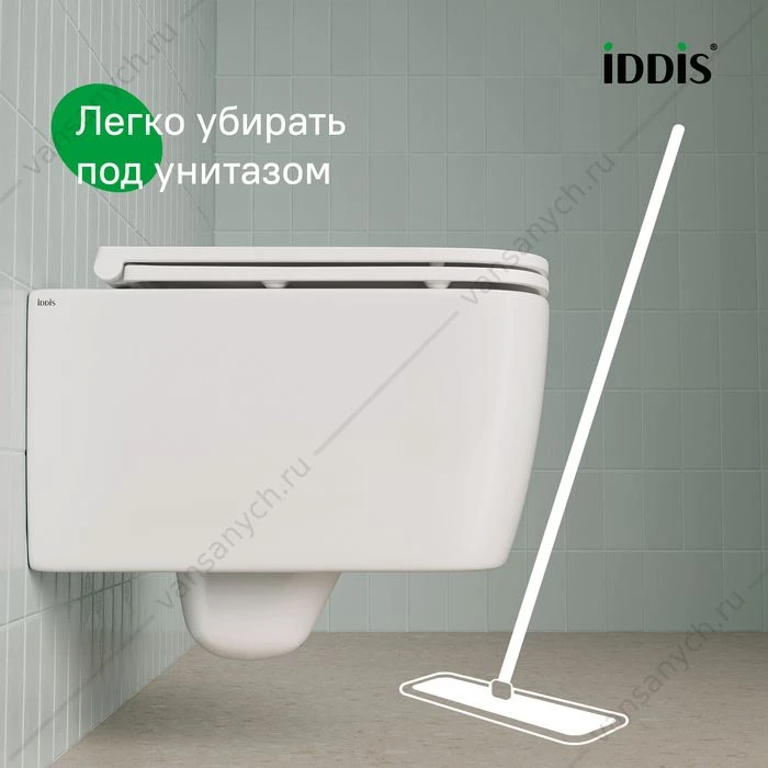 Унитаз безободковый подвесной, Bridge, IDDIS, BRIRNSEi25