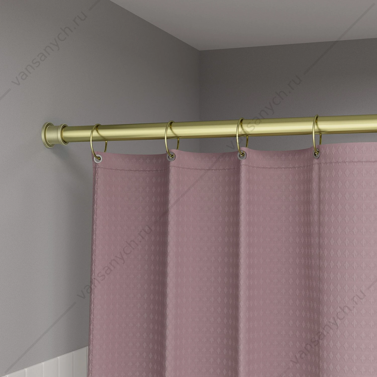 Карниз для ванной 110-200 см, золотой матовый, Elegante, IDDIS, RSG0120i14
