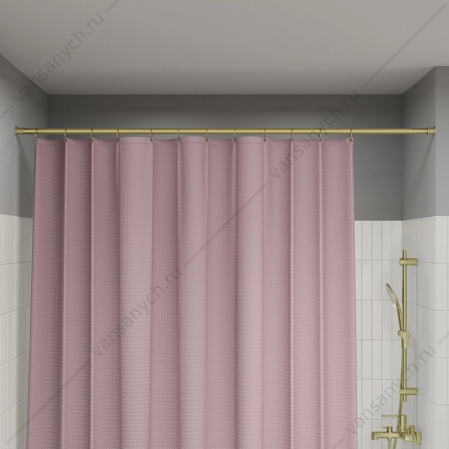 Карниз для ванной 110-200 см, золотой матовый, Elegante, IDDIS, RSG0120i14