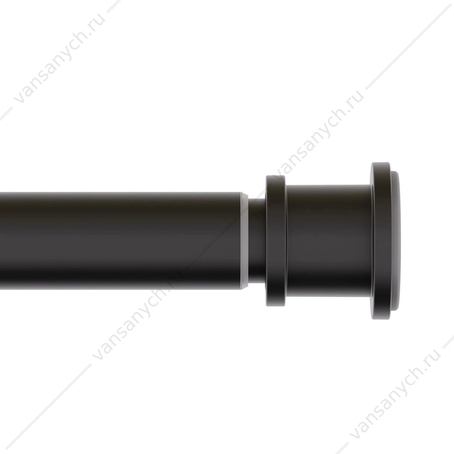 Карниз для ванной 110-200 см, черный матовый, Elegante, IDDIS, RSB0120i14