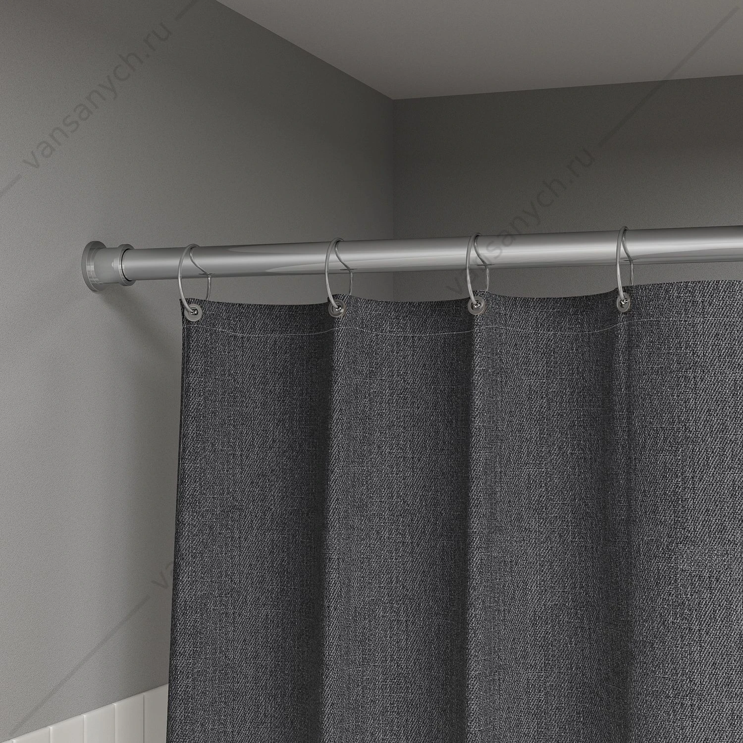 Карниз для ванной 110-200 см, хром глянц., Elegante, IDDIS, RSC0120i14
