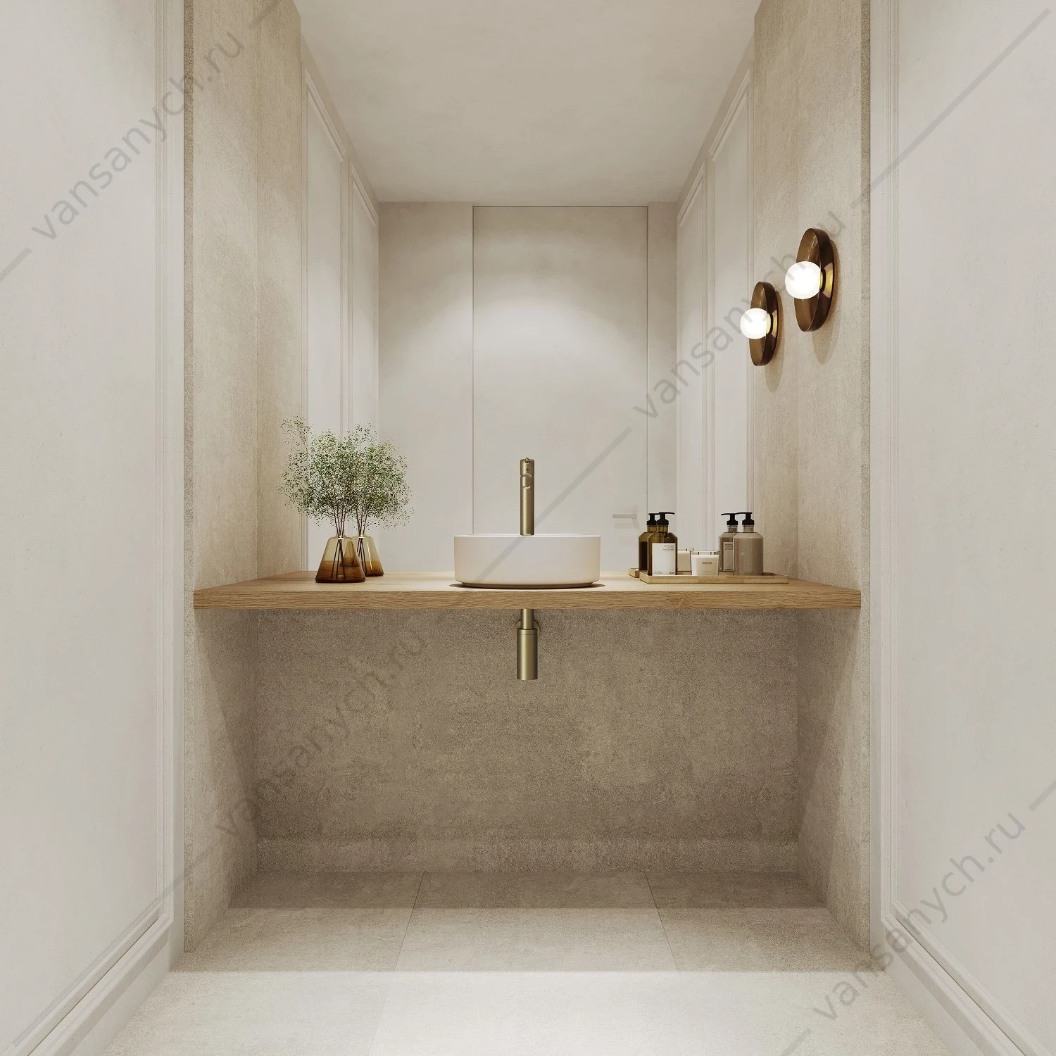 Сифон для раковины бутылочный, матовое золото, Optima Home, IDDIS, OPTMG00i84