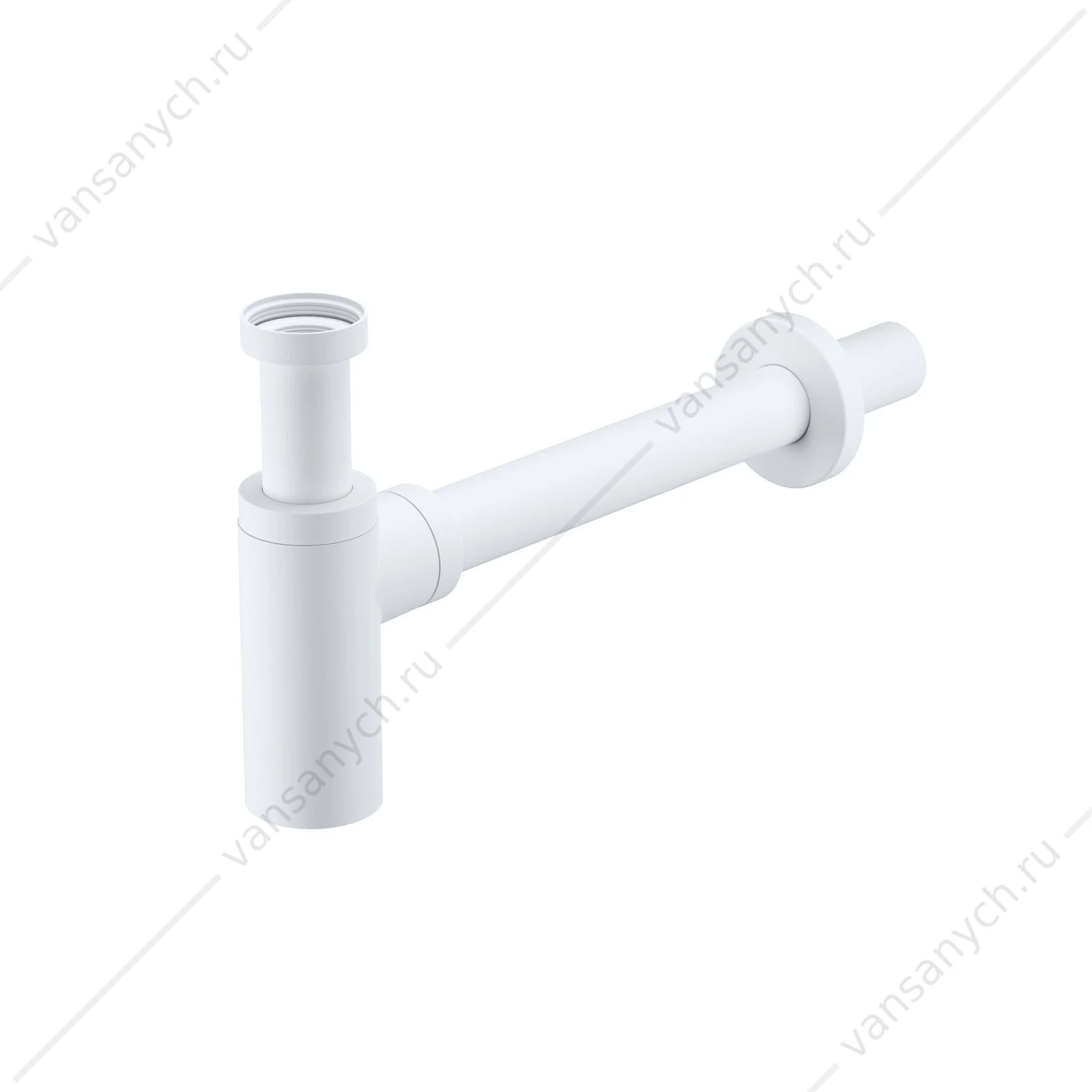 Сифон для раковины бутылочный, белый матовый, Optima Home, IDDIS, OPTWT00i84