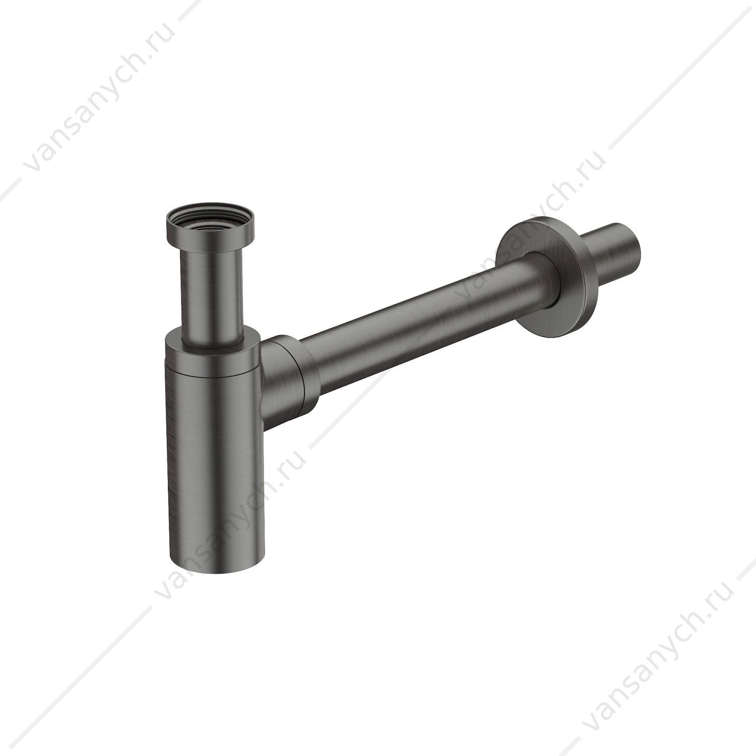 Сифон для раковины бутылочный, графит, Optima Home, IDDIS, OPTGM00i84
