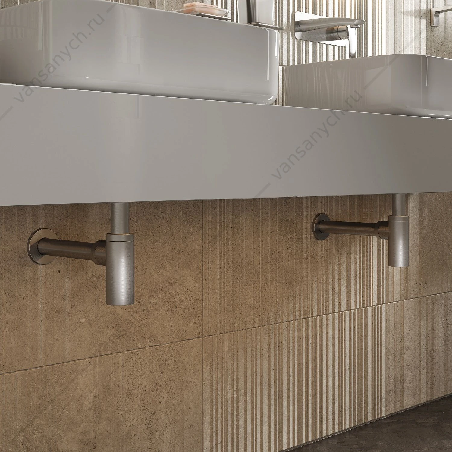 Сифон для раковины бутылочный, сатин, Optima Home, IDDIS, OPTBN00i84