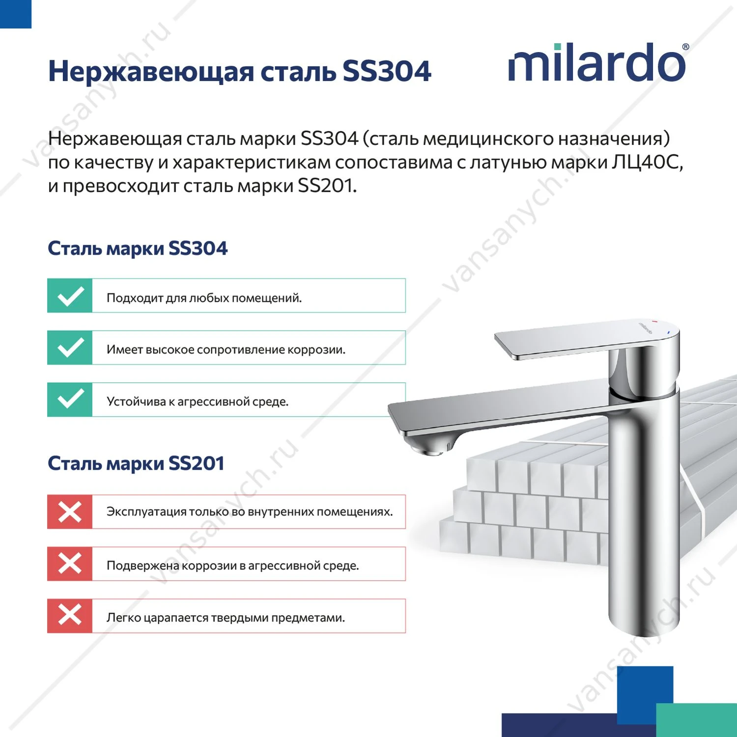 Смеситель для раковины, сатин, Maze, Milardo, MAZBN00M01