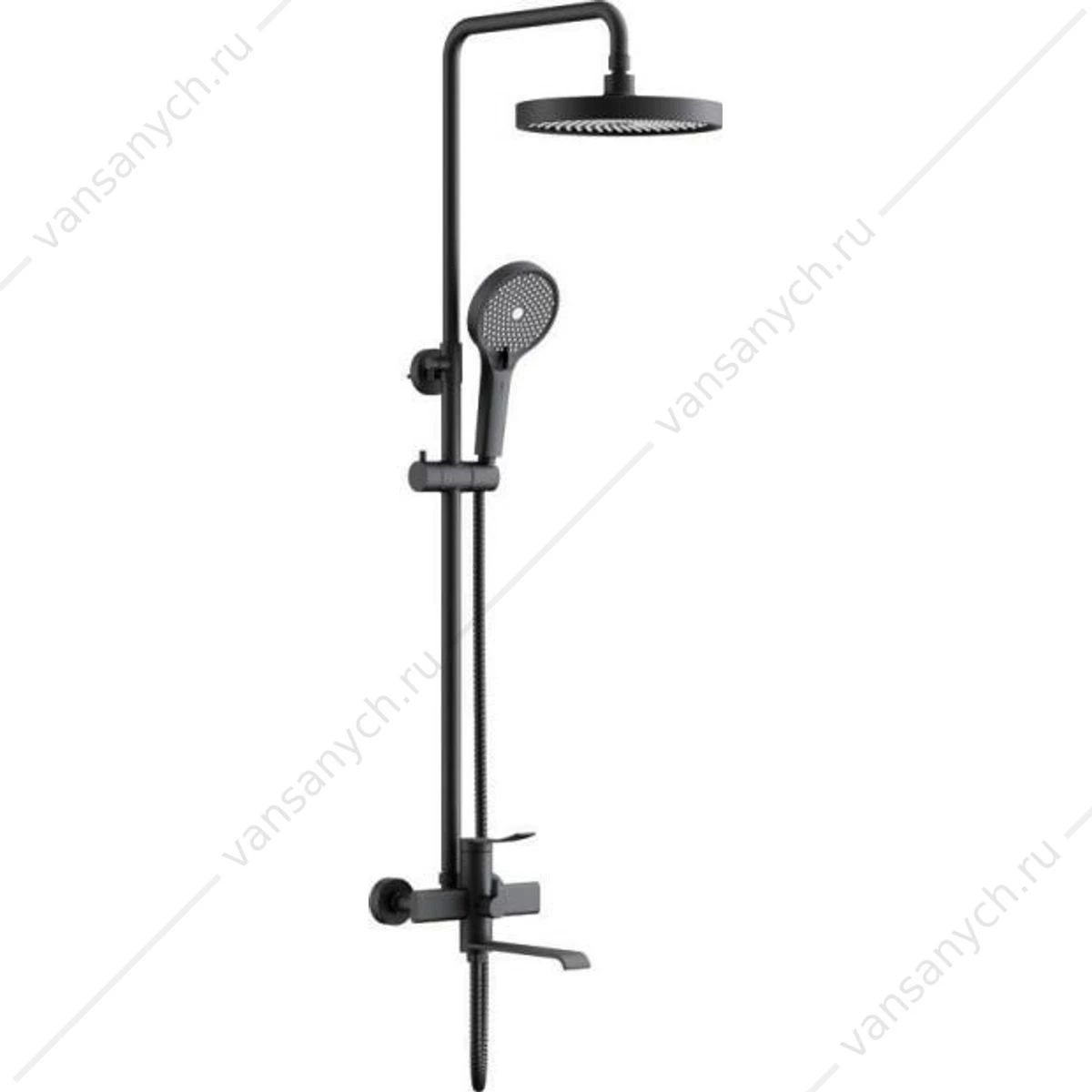 Душевая система с изливом BELZ B24812-7 черный