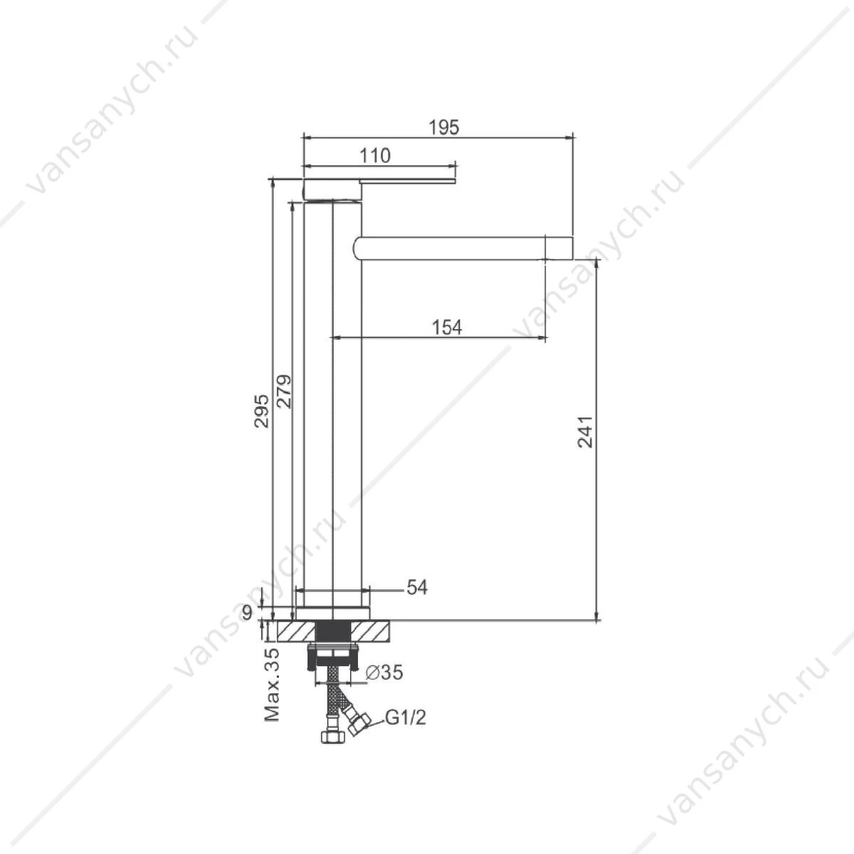 Смеситель для раковины BELZ B10813-7 черный