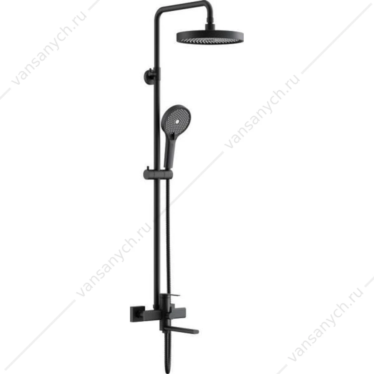 Душевая система с изливом BELZ B24813-7 черный
